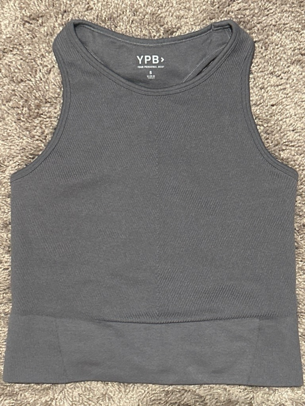 Abercrombie & Fitch Charcoal Ribbed Tank